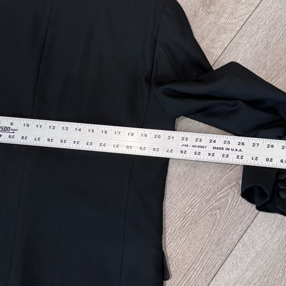 Versini Tuxedo Suit Jacket Mens 40R Black Wool Satin Dressy 1 Button Formal - Picture 9 of 9